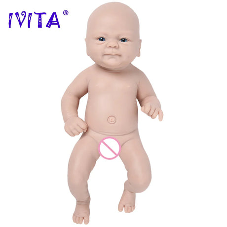 IVITA WG1512 36cm(14inch)1.65kg Full Body Silicone Bebe Reborn Doll Unpainted Unfinished Soft Dolls Lifelike Baby DIY Blank Toys