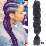 24Inch Synthetic Hair Extensions for Braids 100g/pc Jumbo Braiding Hair Kanekalon Colored Hair Pre Stretched Yaki Jumbo Braids