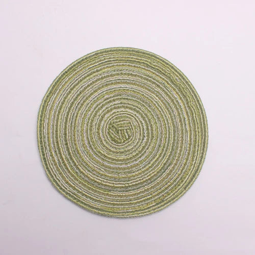 6/8 pcs Table placemats for table mat Ramie Insulation Pad Placemats Linen Non Slip Table Mats Home Decoration Pad Coaster