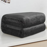 Soft Warm Coral Fleece Flannel Blankets For Beds Faux Fur Mink Throw Solid Color Sofa Cover Bedspread Winter Plaid Blankets