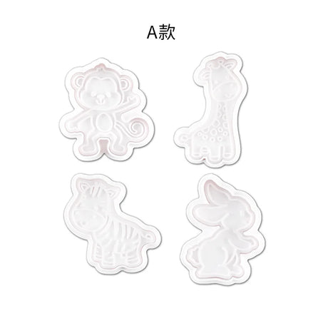 4pcs Creativity Slimes Play Dough Bear Elephant Lion Cutters Tools Accessories Mould Modeling Clay Sets Educational toy Children