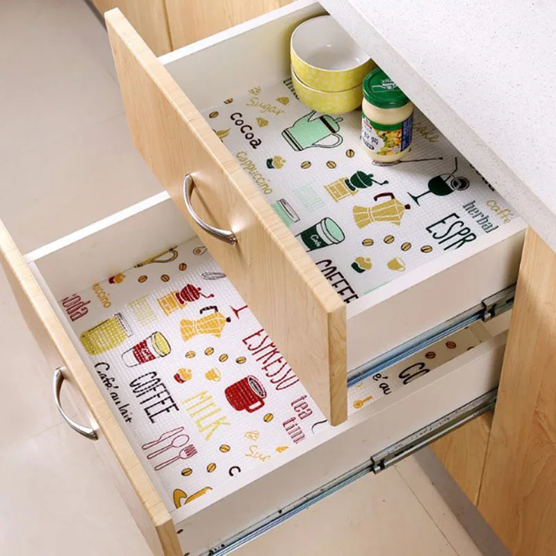 1 Roll Kitchen Table Mat Drawers Cabinet Shelf Multifunction Liners Cupboard Placemat Waterproof Oil proof Shoes Cabinet Mat