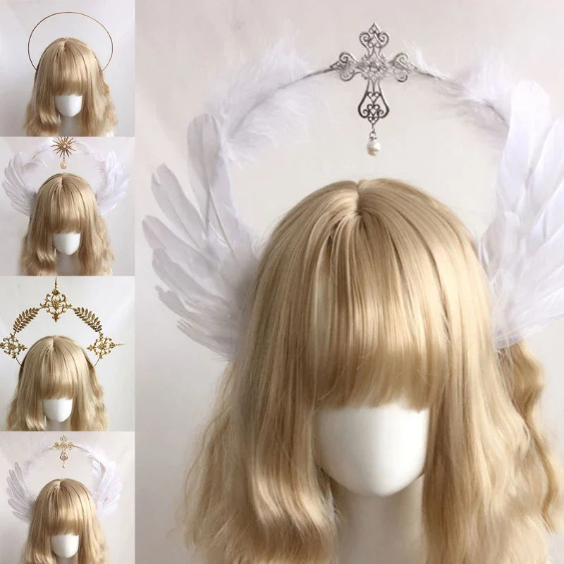 Gorgeous Sun Godmother's Crown Lolita KC Notre Dame Virgin Mary Halo Princess Queen Pope Tiara Headband