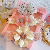 3Pcs/Set Baby Girl Headband Elastic Lace Flower Hair Band Newborn  Bowkont Headbands Princess Kids Hair Headwear