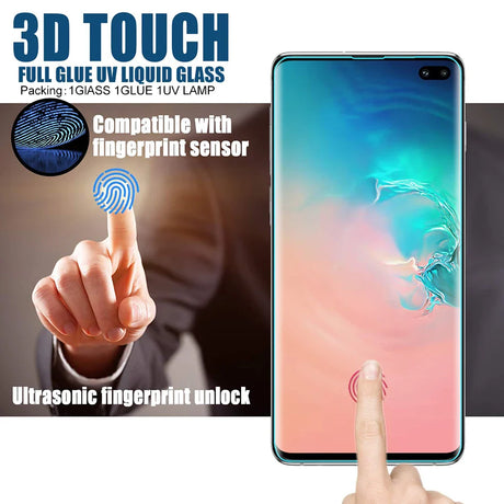 Full UV Glue Tempered Glass For Samsung Galaxy S9 S8 S10 S20 Plus Note 8 Screen Protector For Galaxy S21 S22 S23 S24 Ultra Film