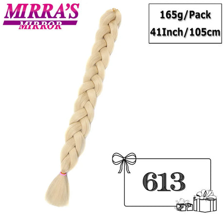 82 Inch Jumbo Box Braids Extensions Afro Synthetic Braiding Hair Ombre Hair for Twist Braid Support Wholesale Mirra’s Mirror