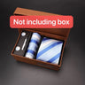 modern ties for men 2024 red Set Gift Box Jacquard Necktie And Pocket Square Clip Cufflinks Red Black Blue Handkerchief Formal