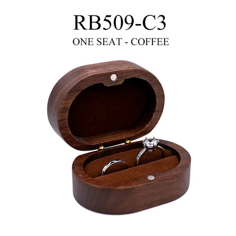 Marriage Engagement Wooden Ring Box for Wedding Custom Proposal Engraved Ring Bearer