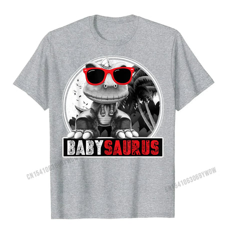 Babysaurus Kid T Rex Saurus Matching Family T-Shirt Printingparty Tops Tees Harajuku Cotton Men T Shirts