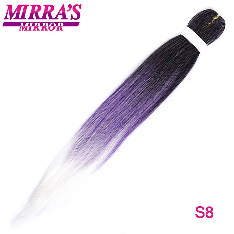 Braiding Hair Extensions Synthetic Hair for Braids Ombre Pre Stretched Jumbo Braids Hair Hot Water Setting Braid Mirra's Mirror