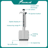 JOANLAB Official Store Multichannel Pipette Lab Equipment Manual Digital Adjustable Micropipette 8 Channels Pipette 12 Channels