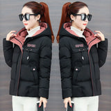 2023 New Winter Jacket Women Parkas Hooded Thick Down Cotton Padded Parka Female Jacket Short Coat Slim Warm Outwear P772