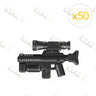 50PCS/LOT Weapon Model Gun Pack Star W Movie Series Blaster Guns Military Accessories DIY Building Blocks Toys For Children Gift