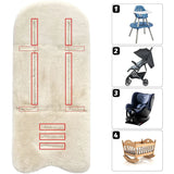 Baby Stroller Accessories Soft Faux Rabbit Fur Seat Cushion Winter Thick Seat Mat Kids Pushchair High Chair Prams Liner Pad Gift