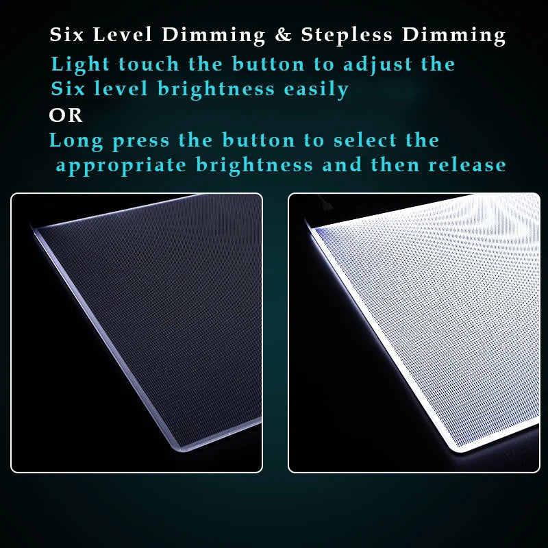New (60*40cm)A2 Drawing board LED Digital Graphics Light Pad Box Painting Tracing Panel diamond painting pad Type C Power