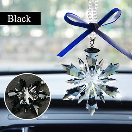 Car Styling Snowflake Crystal Pendant Car Ornament Modern Art Car Hanging Decoration Fashion Car Interior Accessories for Girls