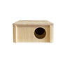 K5DC Hamster House with 2 Chambers Pet Wooden Hideout Nesting Habitat for Gerbils Chinchillas Guinea Pigs Small Animals