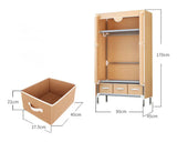 Non-Woven Fabrics Wardrobe Coffee Fabric Closet Portable Folding Dust-proof Waterproof Storage Cabinet Bedroom Home Furniture