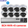 Gadinan HD 4K 8MP Poe Camera Security System 8CH 4CH CCTV NVR Kit Video Surveillance System  Night Vision Set Outdoor Waterproof