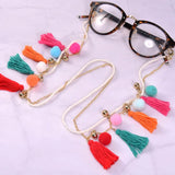 Fashion Colorful Tassel Women's Glasses Chain on the Neck Eyeglasses Lanyard Boho New Design Dangles Masks Holder Strap