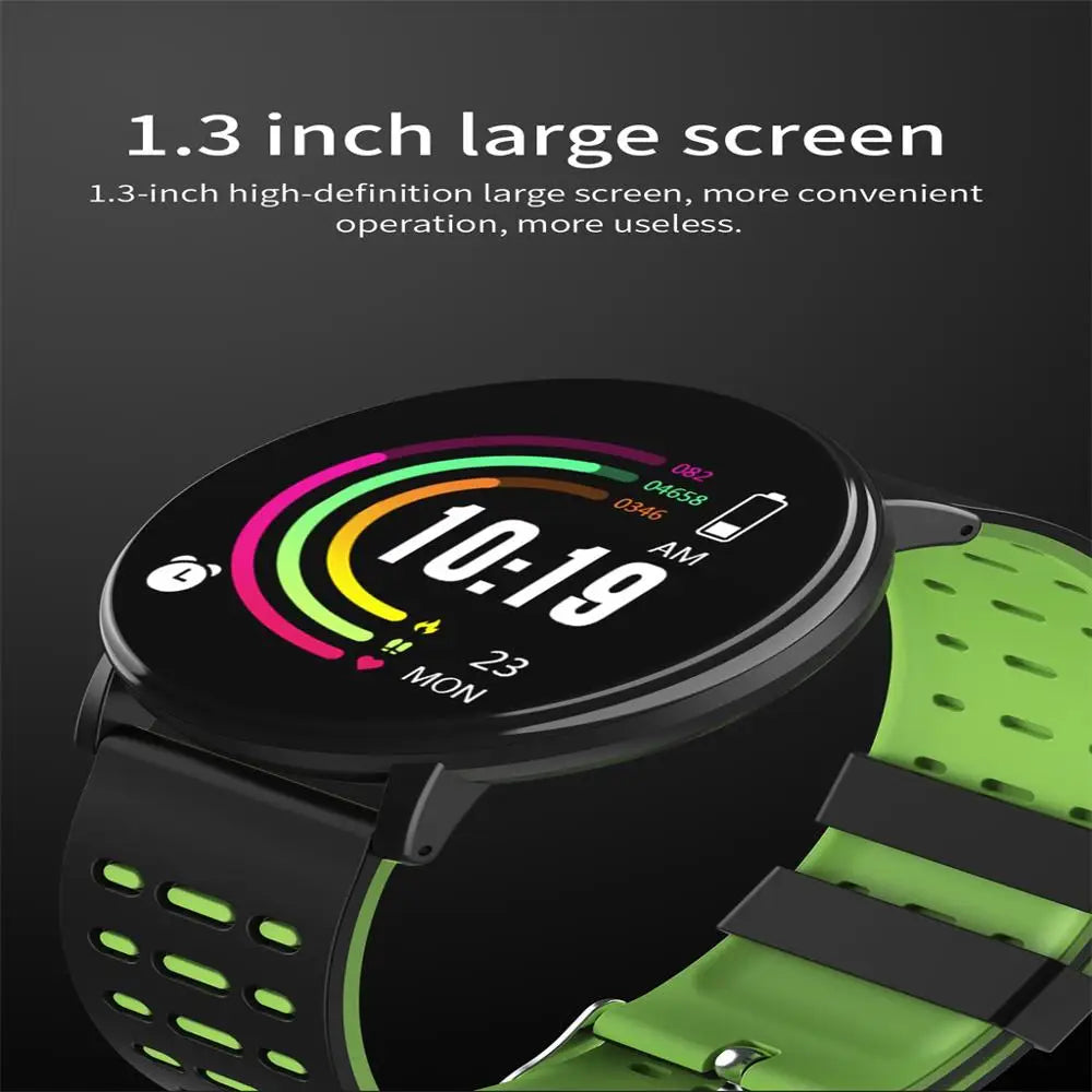 IP 68 Waterproof Smart Watch Bluetooth Heart Rate Monitor Wrist Watch Blood Pressure Monitor 1.3 inch Long Standby Smart Watch