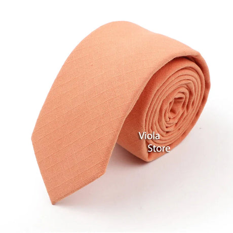 Nice Color Sage Green Pink Peach Solid Cotton Necktie 6cm Skinny Wedding Party Suit Tuxedo Men Tie Gift Bowtie Cravat Accessory