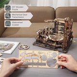 Robotime ROKR Marble Run Educational 3D Wooden Puzzle Iq Puzzle Toys Assembly Model Building Block for Adults/Kids for Gifts