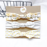 3pcs/lot Solid Nylon baby headband Bow Headbands For Cute Kids  Indian Turban Knot Rabbit Cotton Kids Hair Accessories