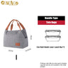 Thermal Lunch Bag for Men&Women Gray Oxford Cloth Aluminum Foil Insulation Shoulder Bag Waterproof Picnic cooler Bag