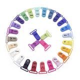 48Pcs Eco-friendly Plastic Baby Pacifier Clips Holder Mix Colors Dummy Soother Bib Suspender Clip Transparent 25MM Free Shipping