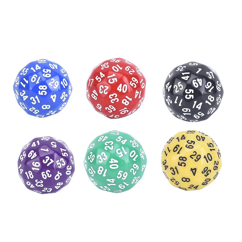 HOT! 1Pcs 60 face Dice For Game Polyhedral D60 Multi Sided Acrylic Dice gift for TRPG game lovers