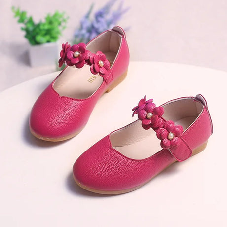 1-11 year Leather Girls Shoes Flowers Party Shoes For Baby Princess Shoes for Kids Children Flats Dress Shoe White Sandal Lady s