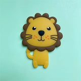 5pcs Silicone Teether Lion Cartoon Animal BPA Free Rodents Teething Necklace Food Grade Infant Chewable Toys Baby Teether