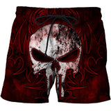 Funny 2021 New Mens Black Skull Board Shorts 3D Printed Summer Beach Shorts Masculino  Women Quick Dry Swimsuit short homme