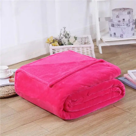 Soft Solid Black Color Coral Fleece Blanket Warm Sofa Cover Twin Queen Size Fluffy Flannel Mink Throw Plaid Plane Blankets