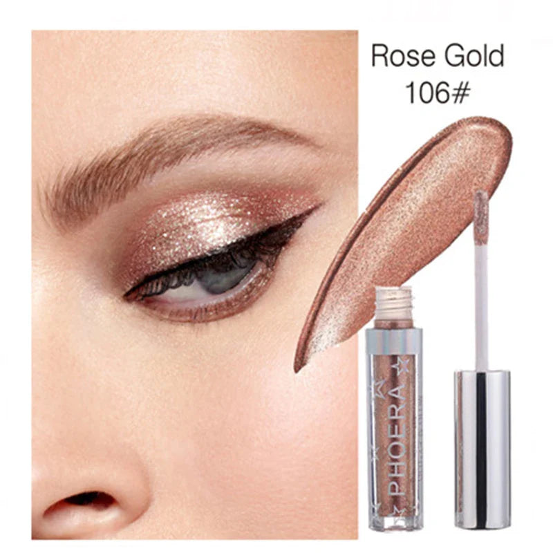 12colors Liquid Eye Shadow Waterproof Glitter Shimmer Easy To Wear Long Lasting Eyeliner Eye Makeup Cosmetics TSLM1