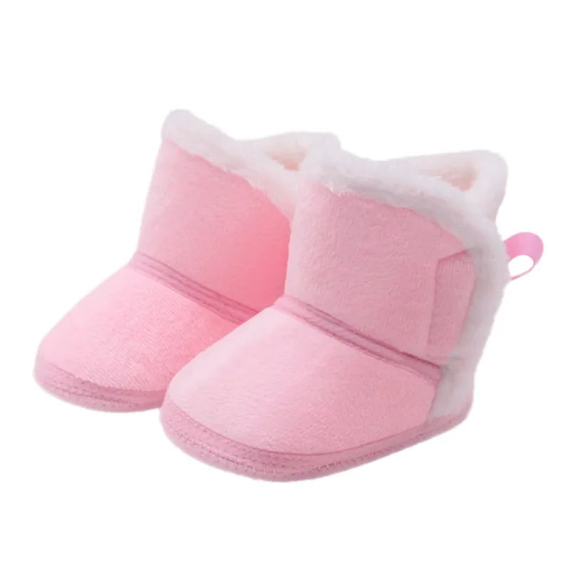 Baywell Autumn Winter Warm Newborn Boots 1 Year baby Girls Boys Shoes Toddler Soft Sole Fur Snow Boots 0-18M