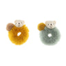 2pcs Plush Animal Scrunchie Set Elastic Hair tie Ponytail Rubber Band Accessories Kawaii Stuffed Cartoon Frog Cat Hair Rope Girl