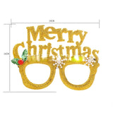 20pcs Merry  Gold Powder  Gifts Bar  Party s Child Adult Kids Decoration Glasses Props  Toys Navidad Christmas