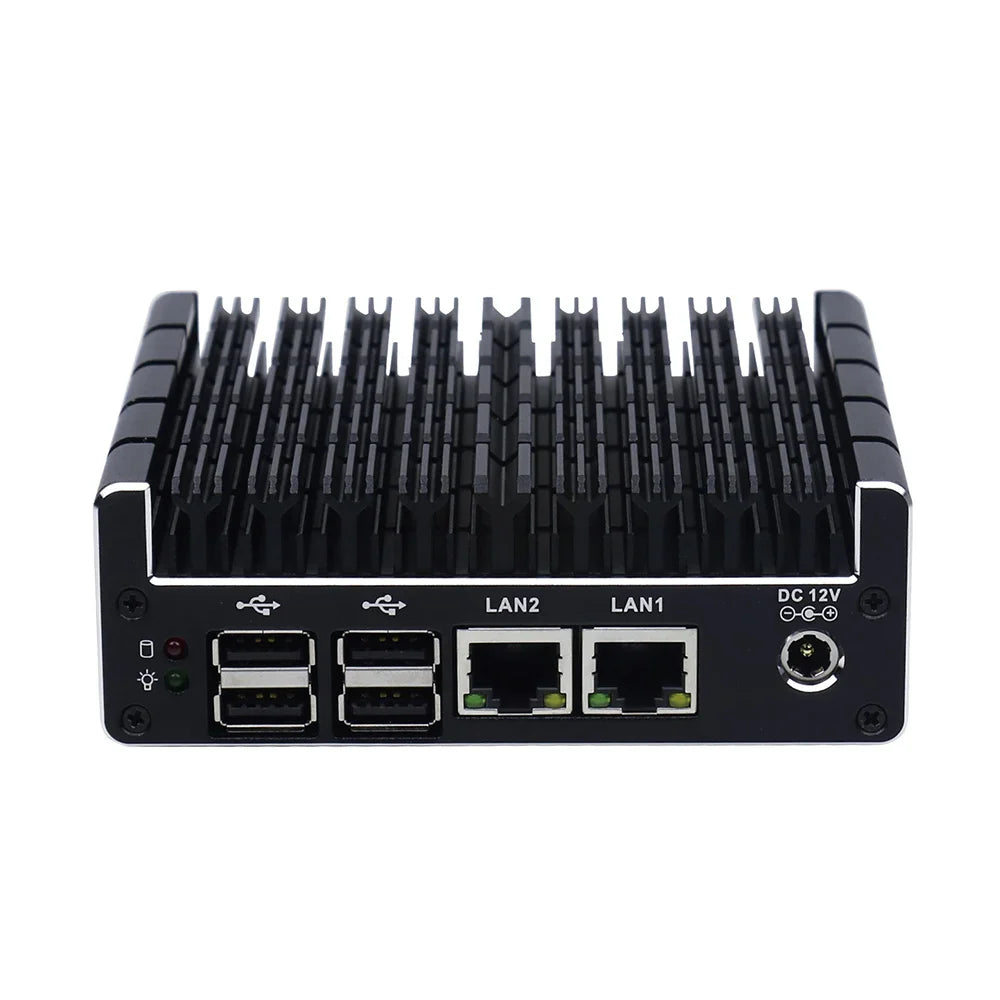 Yanling Latest Intel J3060 Fanless Mini PC Dual Gigabit Lan NUC Case Barebones Computer Linux Support 2 HD AES-NI Pfsense VPN