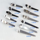 A Pair Stainless Steel Specimen Presser Holder Slides Clips for Biological Microscope Accessories Parts 5.5 cm -8.5cm