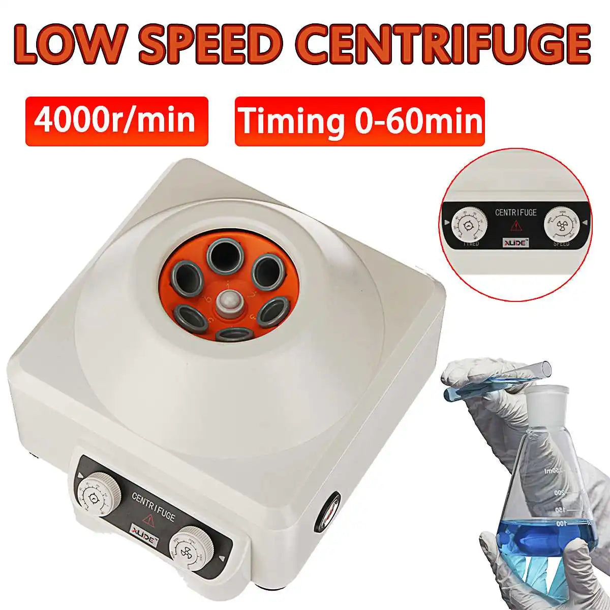 4000RPM Electric Centrifuge Medical Separation Of Plasma Laboratory Centrifuge prp Isolate Serum For 5/10/15mL Centrifuge Tube