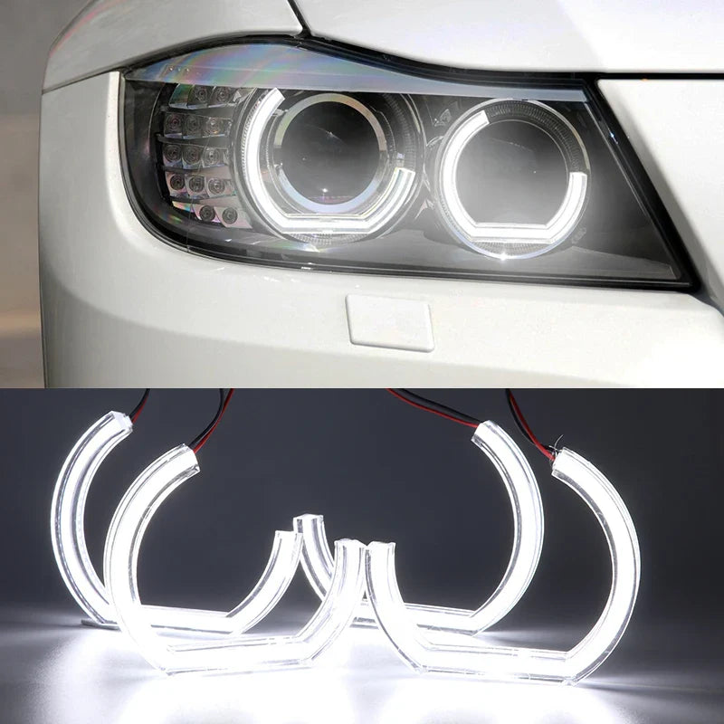 LED Angel Eyes For BMW E92 E90 E60 F30 F31 E82 F10 F11 x5 x6 E53 E70 E65 Car Lights Accessories Halo 3D DTM LCI Style Acrylic