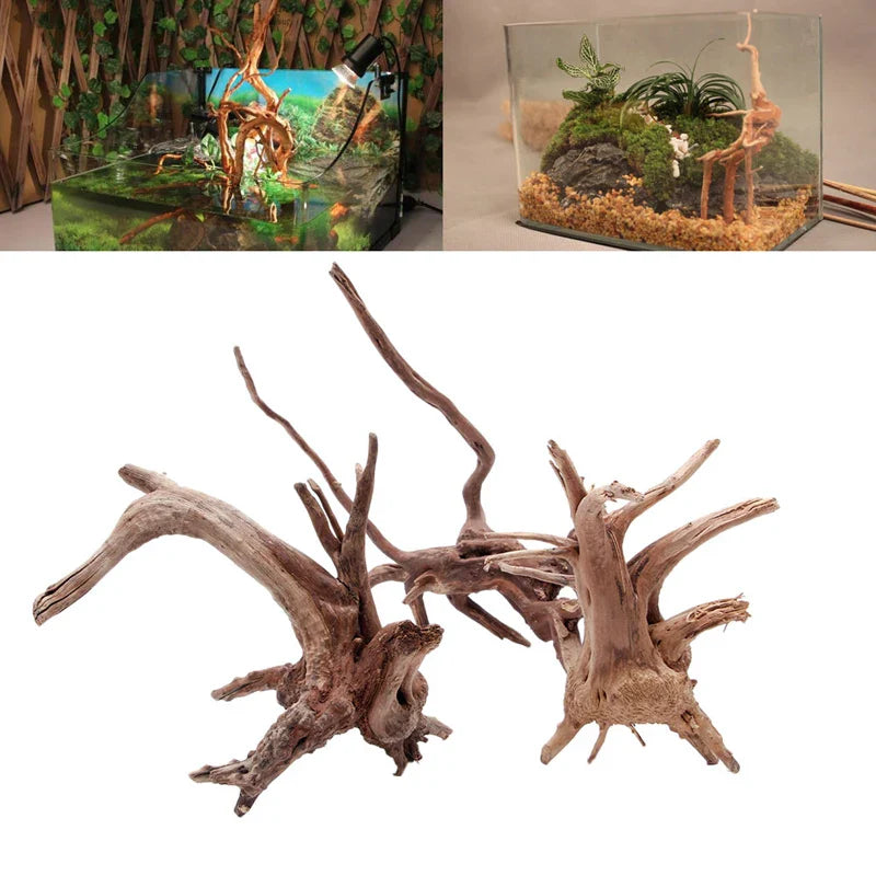 C5AC Wood Natural Trunk Driftwood Tree Aquarium Fish Tank Plant Decoration Ornament