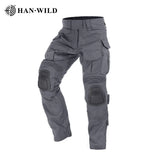 HAN WILD Upgraded Version G3 Combat Pants + Pads Hiking Pants Camouflage Safari Airsoft Military Tactical Trousers Gen3