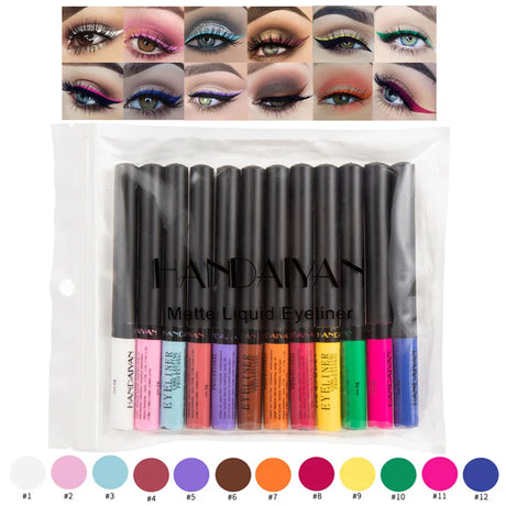 HANDAIYAN Makeup Set Series Eyeshadow Cream Matte Glitter Eyeliner Lip Gloss Liquid Lipstick Cosmetic Kit Eye Shadow Liner Stick