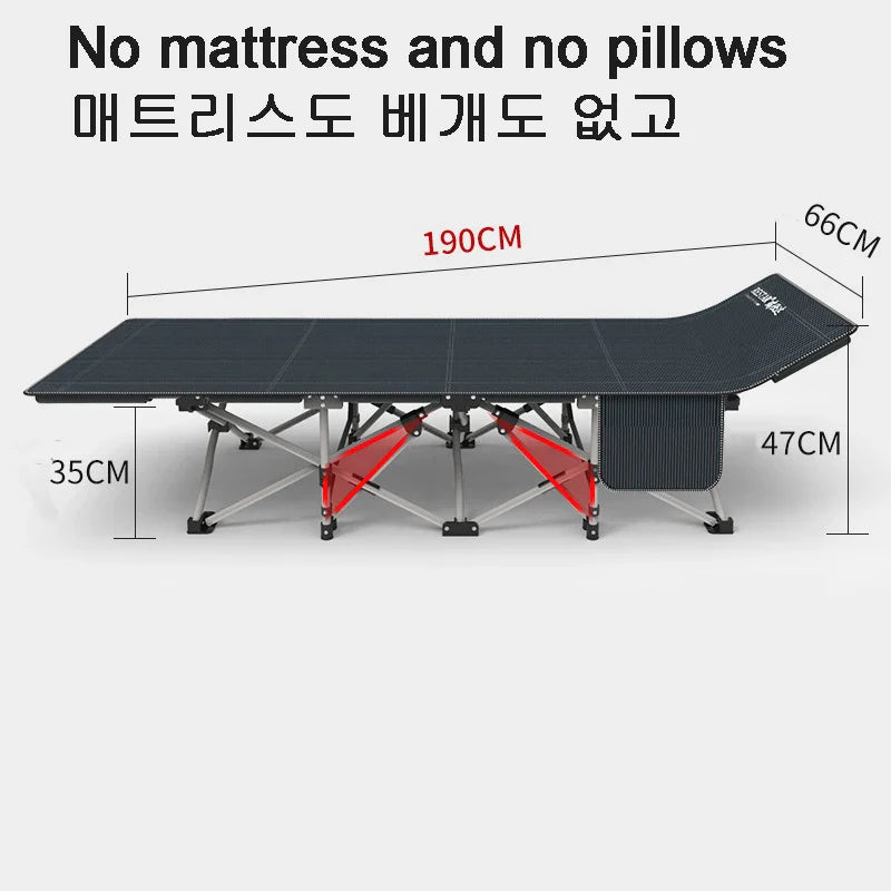 HCLDJM Ultralight Folding bed Camping Cot Bed Portable Compact for Outdoor Travel Base Camp Mountaineering Camping Cot Bed