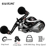 HIAW200 Baitcasting Reel 9.5Kg Max Drag 11 + 1 BB 5.4/7.2 Gear Ratio High-speed Fishing Reel Baitcaster Reels