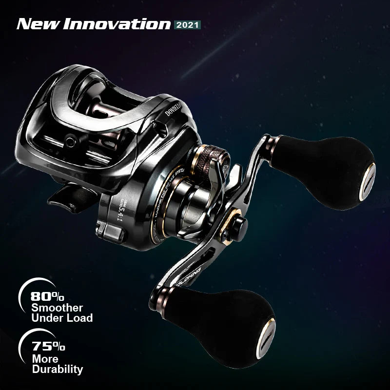 HIAW200 Baitcasting Reel 9.5Kg Max Drag 11 + 1 BB 5.4/7.2 Gear Ratio High-speed Fishing Reel Baitcaster Reels