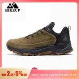 HIKEUP Latest Men's Hiking Shoes Wear-resistant Non-slip Outdoor Sneaker Rock Climbing Trekking Hunting Men Sports Suede Leather